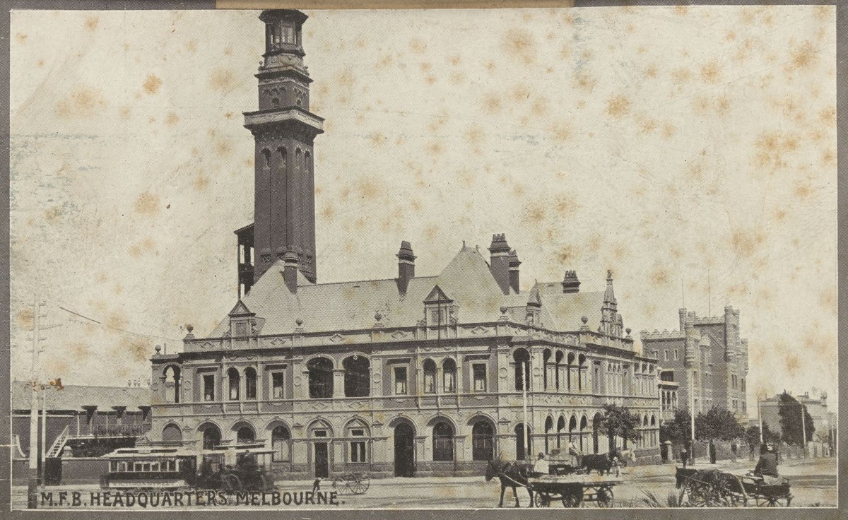 Scenes at Melbourne Metropolitan Fire Brigade's headquarters, East Melbourne (1890–1920)