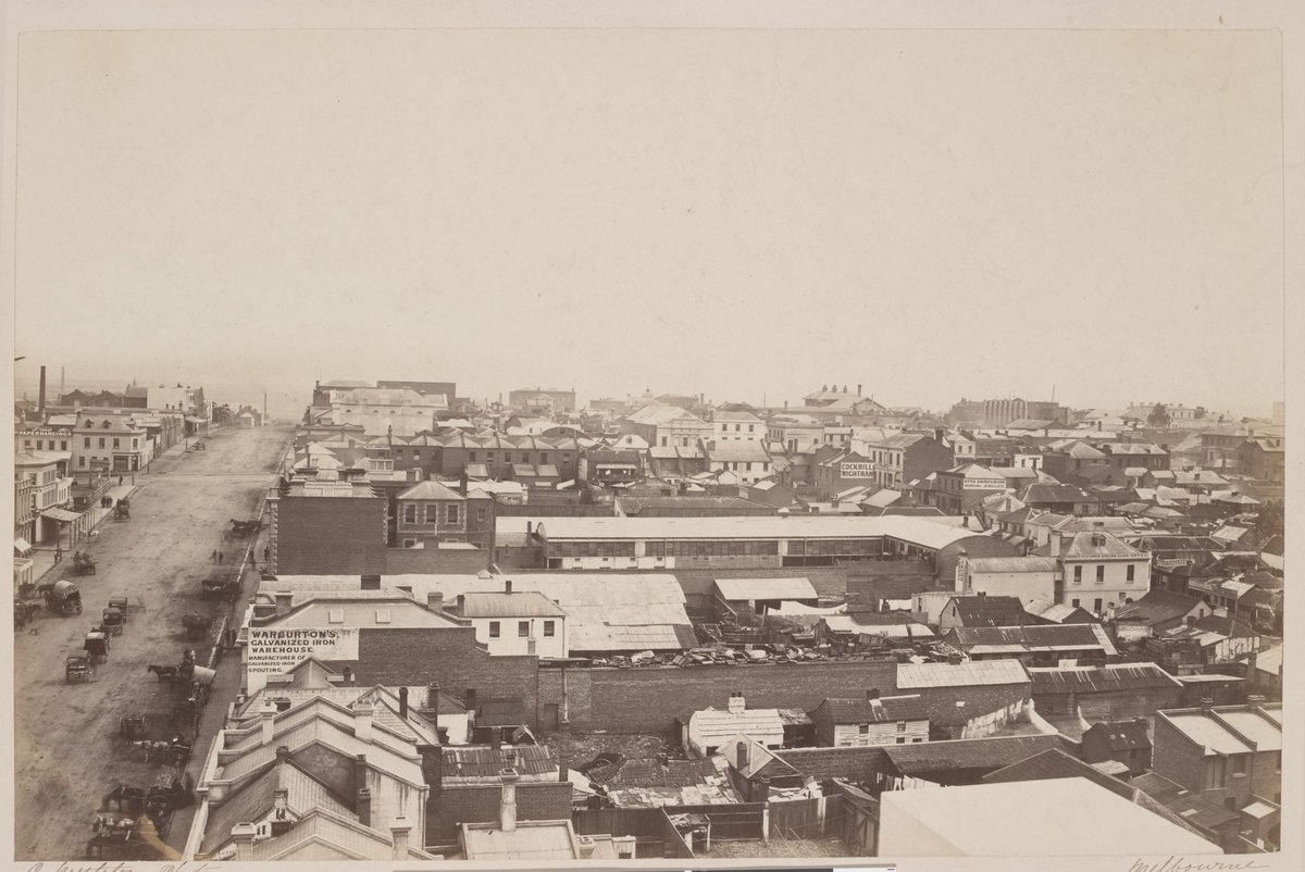Bourke Street west, Melbourne City (1866)