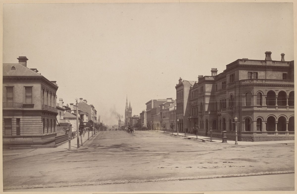 Collins Street from the Treasury, Melbourne City (c. 1883)