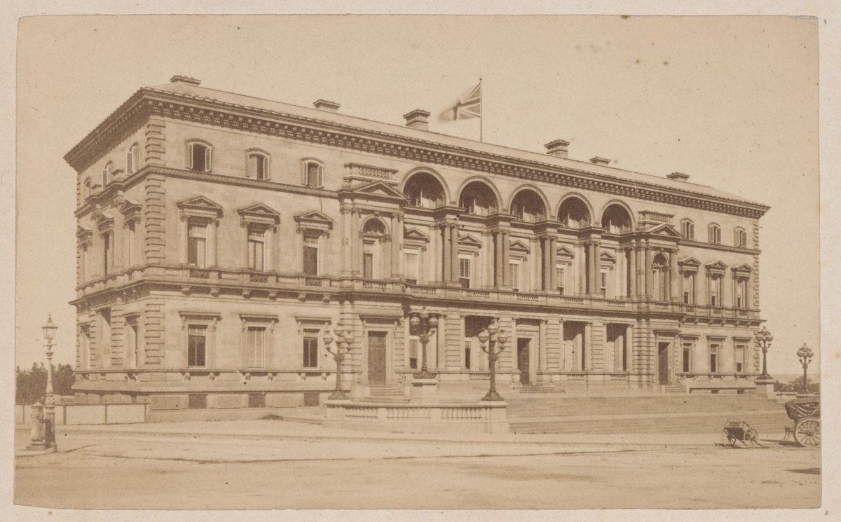 Elevated views of Melbourne buildings, Melbourne City (c. 1870)
