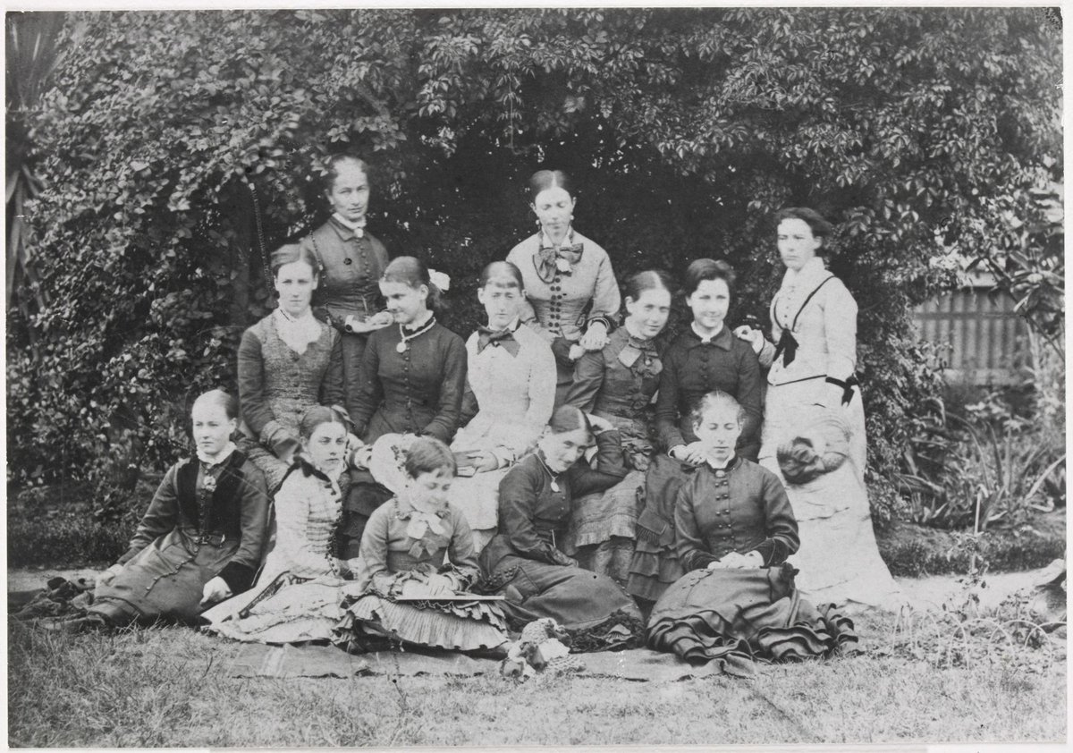 Madame Elise Pfund and pupils at her school OBERWYL, St. Kilda, St Kilda (c. 1900)