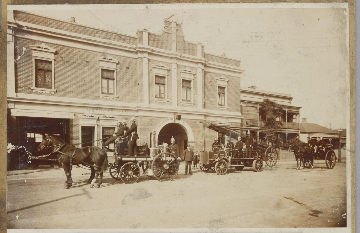 Eight images related to the Metropolitan Fire Brigade, Melbourne (1900–26)