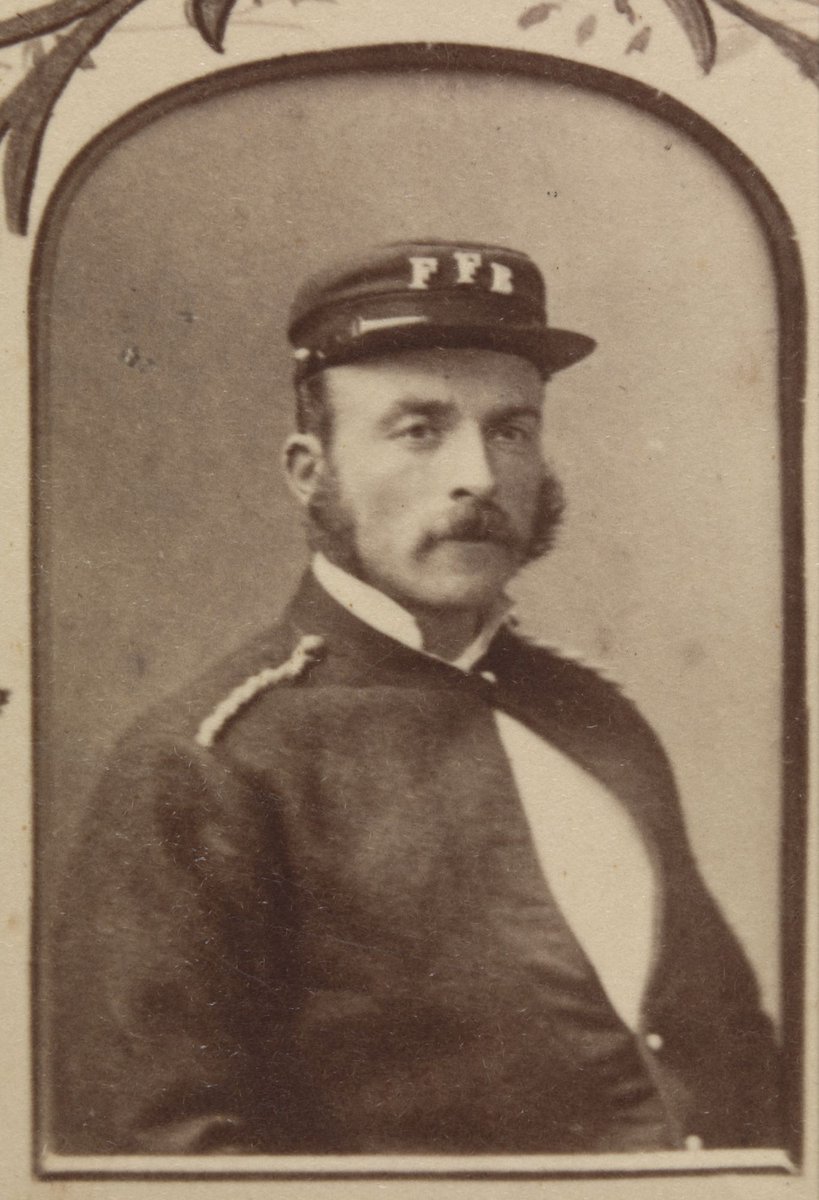 Presented to Captain Hugh Morris by the members of the Footscray Volunteer Fire Brigade (1884)
