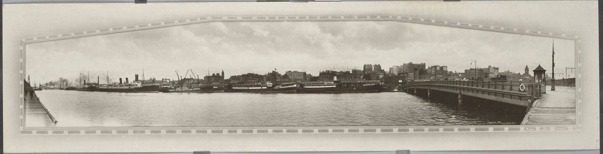 Melbourne 1920, showing Queens Bridge, Melbourne City