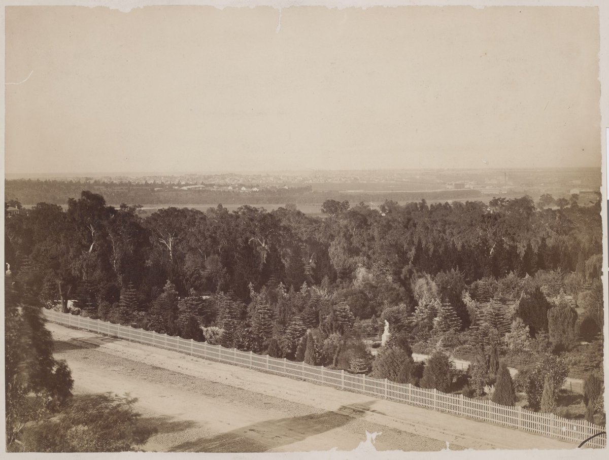 Melbourne from the Fitzroy Gardens, East Melbourne (1872)