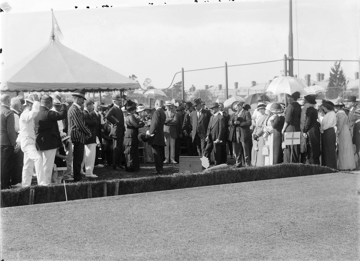 Fairfield Bowling Club opening ceremony 1914 (c. 1914)