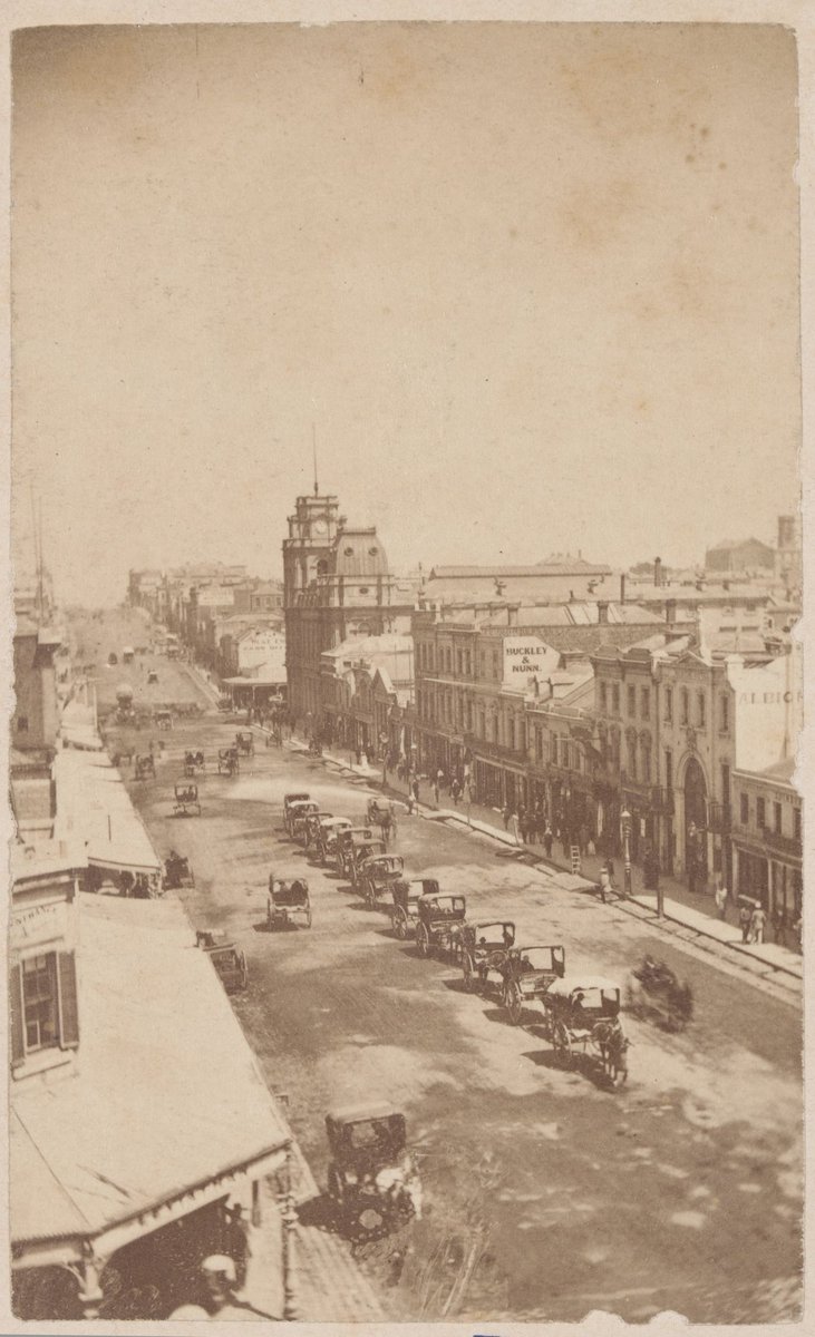Elevated views of Melbourne buildings, Melbourne City (c. 1870)