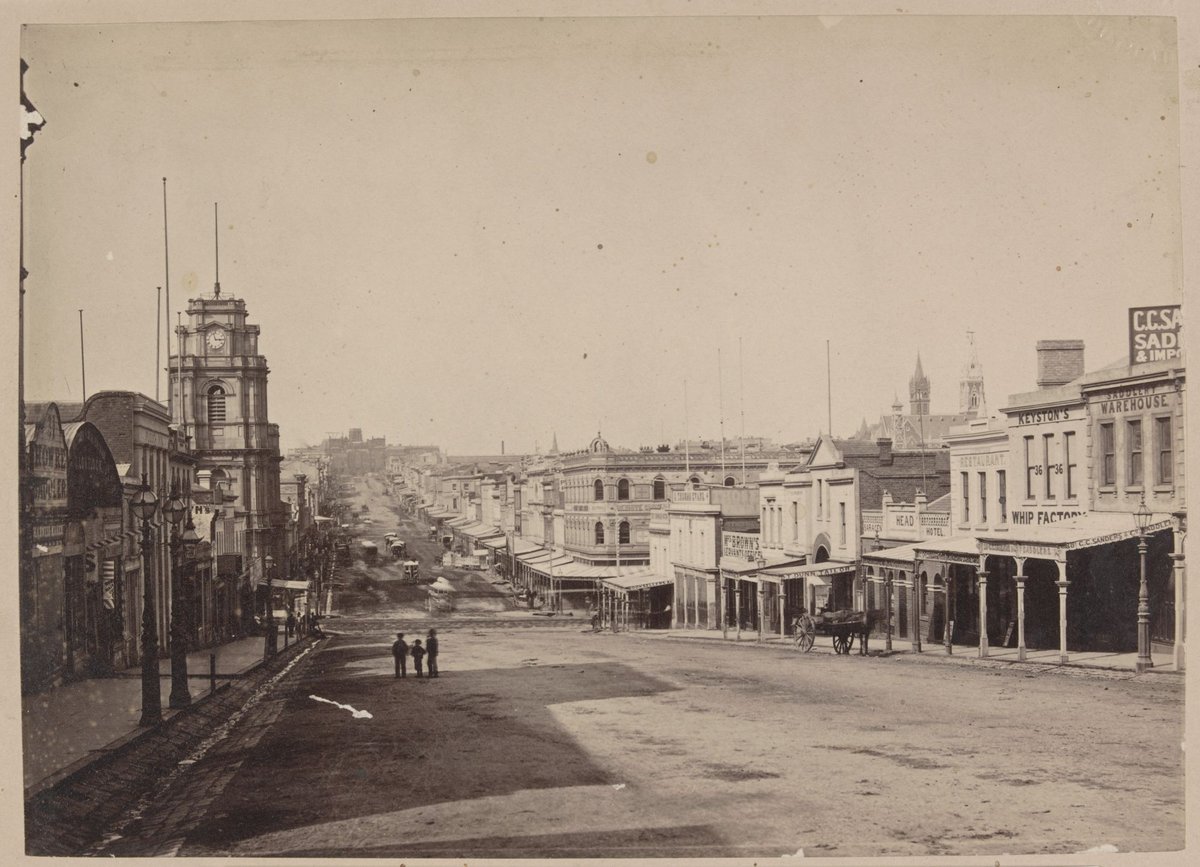 Bourke Street, looking East, Melbourne, Melbourne City (c. 1875)