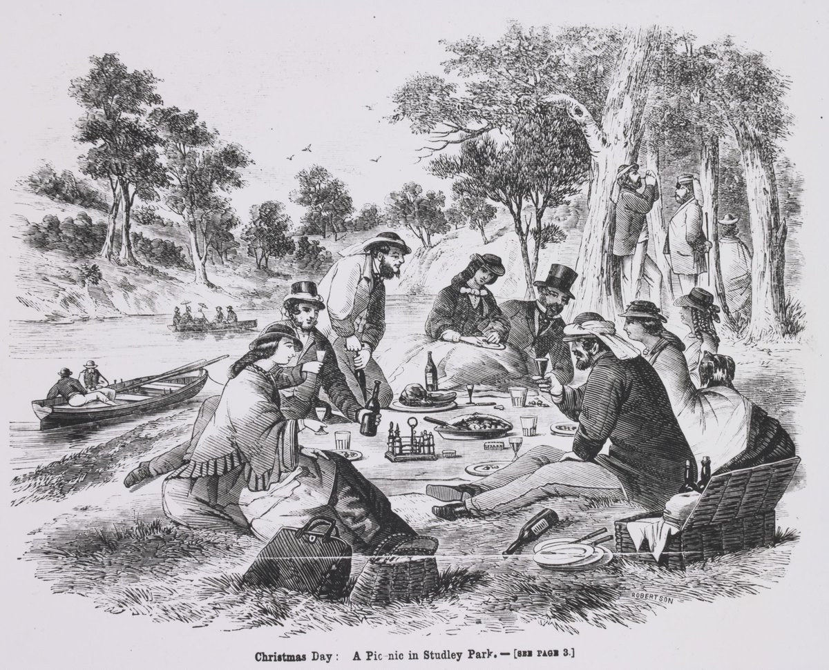 Christmas Day : a picnic in Studley Park, Kew (c. 1920)