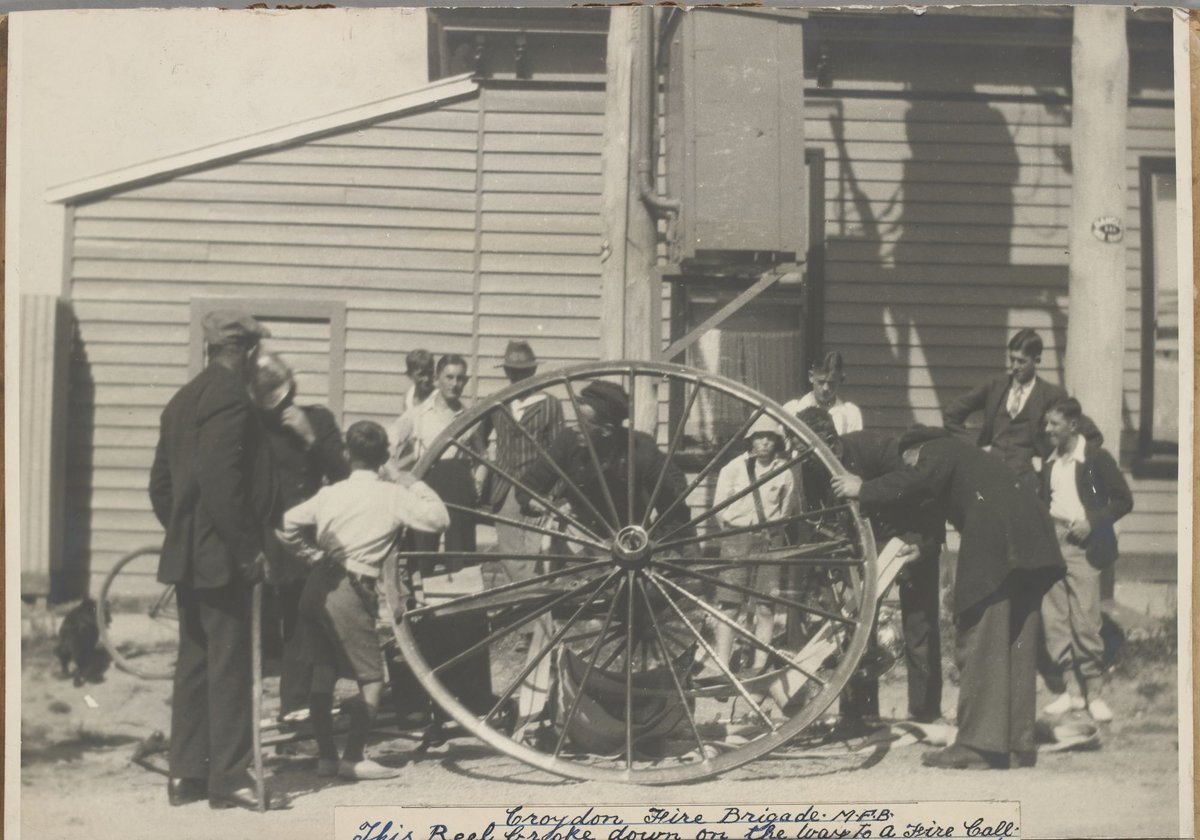 Two photographs relating to the Croydon Fire Station (1900–26)