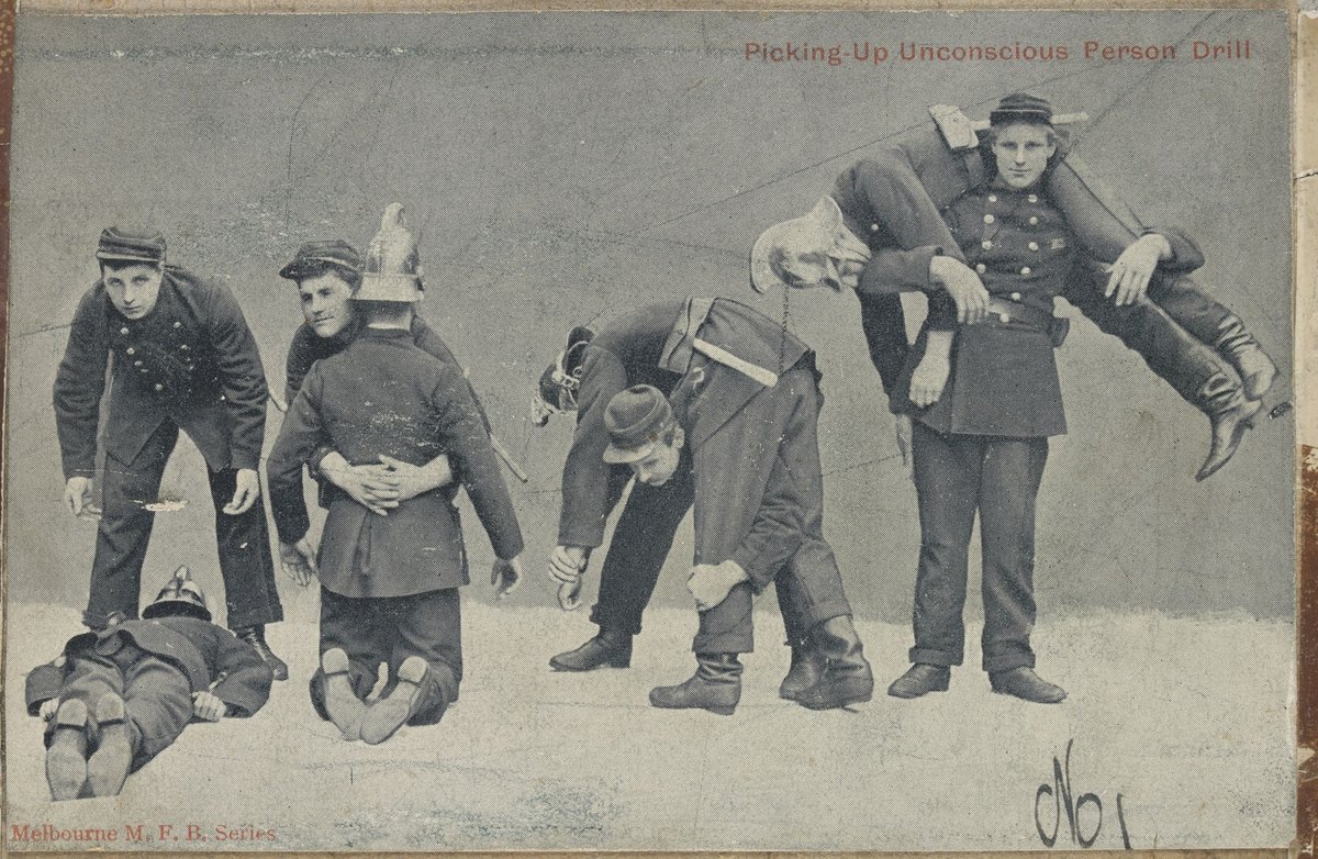 Eight images related to the Metropolitan Fire Brigade, Melbourne (1900–26)