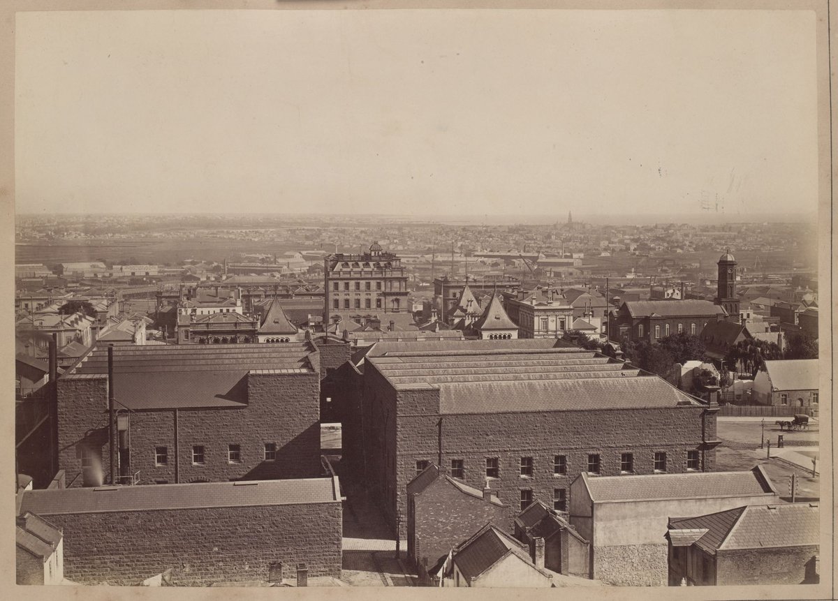 Panorama of Melbourne in 1881 taken from the tower of the Law Courts, Melbourne City