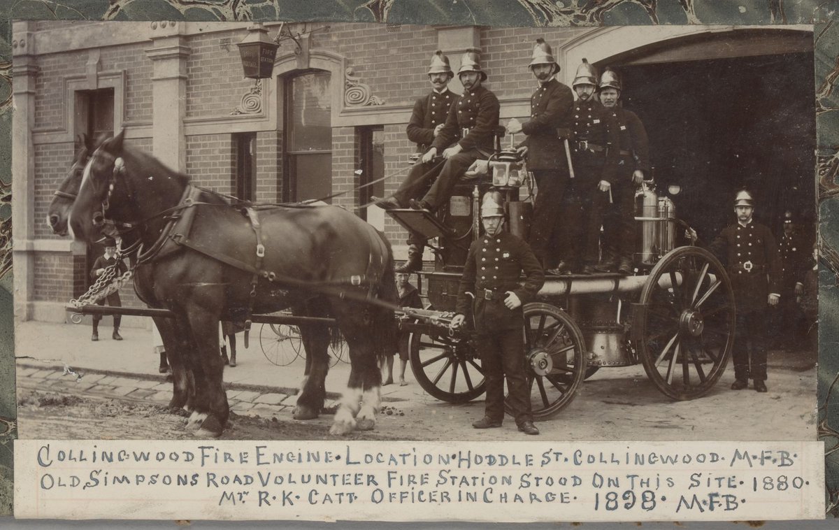 Collingwood fire engine at Hoddle St (1898)
