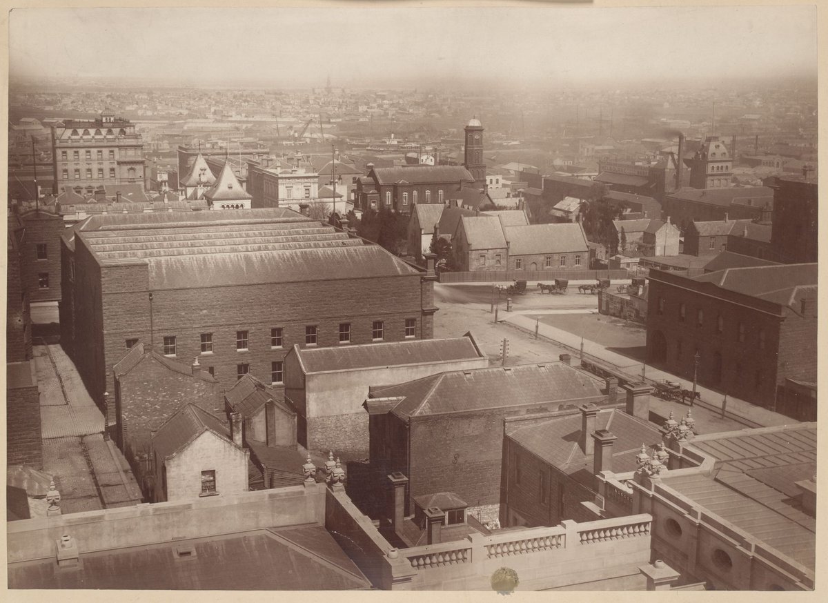 Panorama of Melbourne in 1881 taken from the tower of the Law Courts, Melbourne City