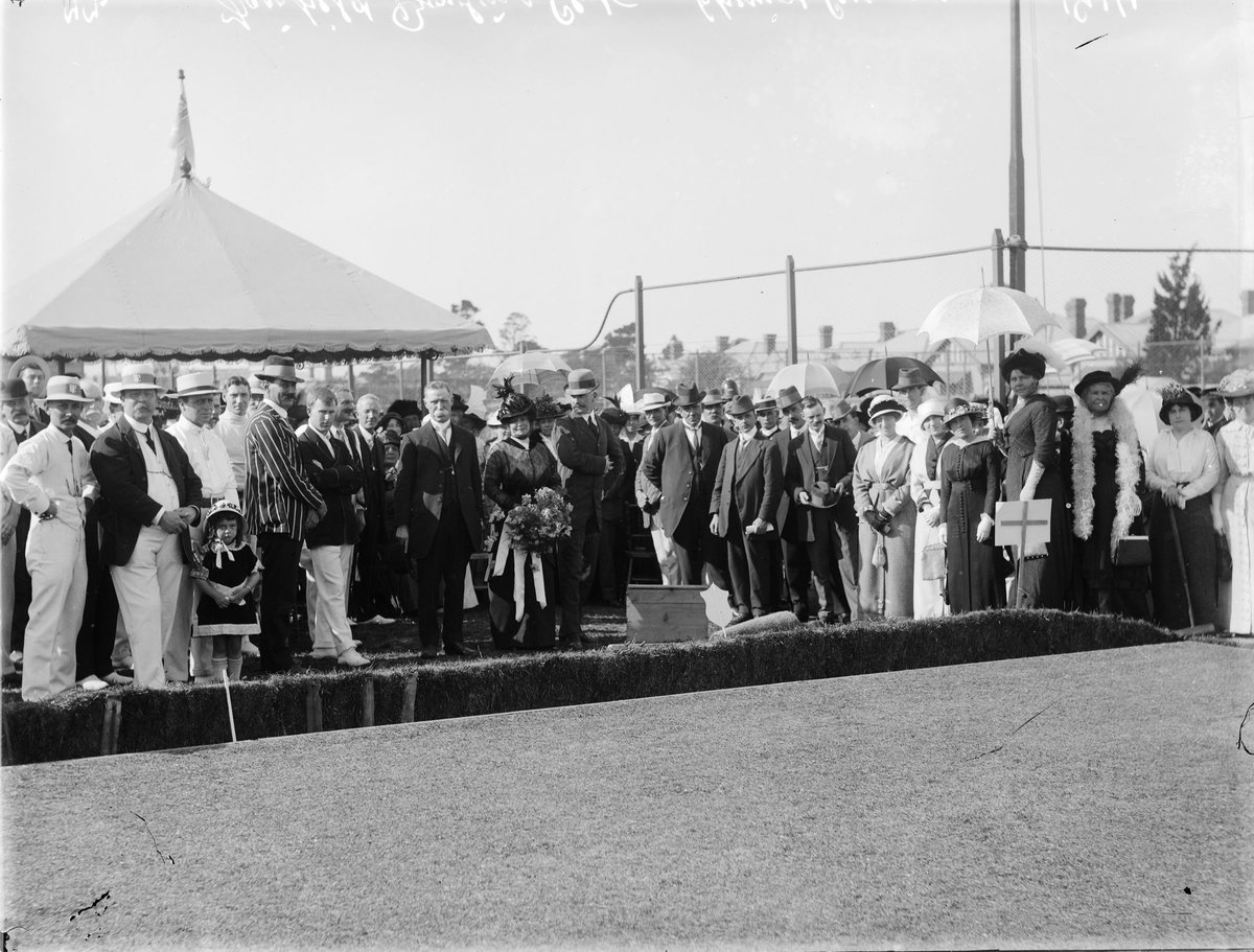 Opening ceremony of the Fairfield Bowling Club 1914 (c. 1914)