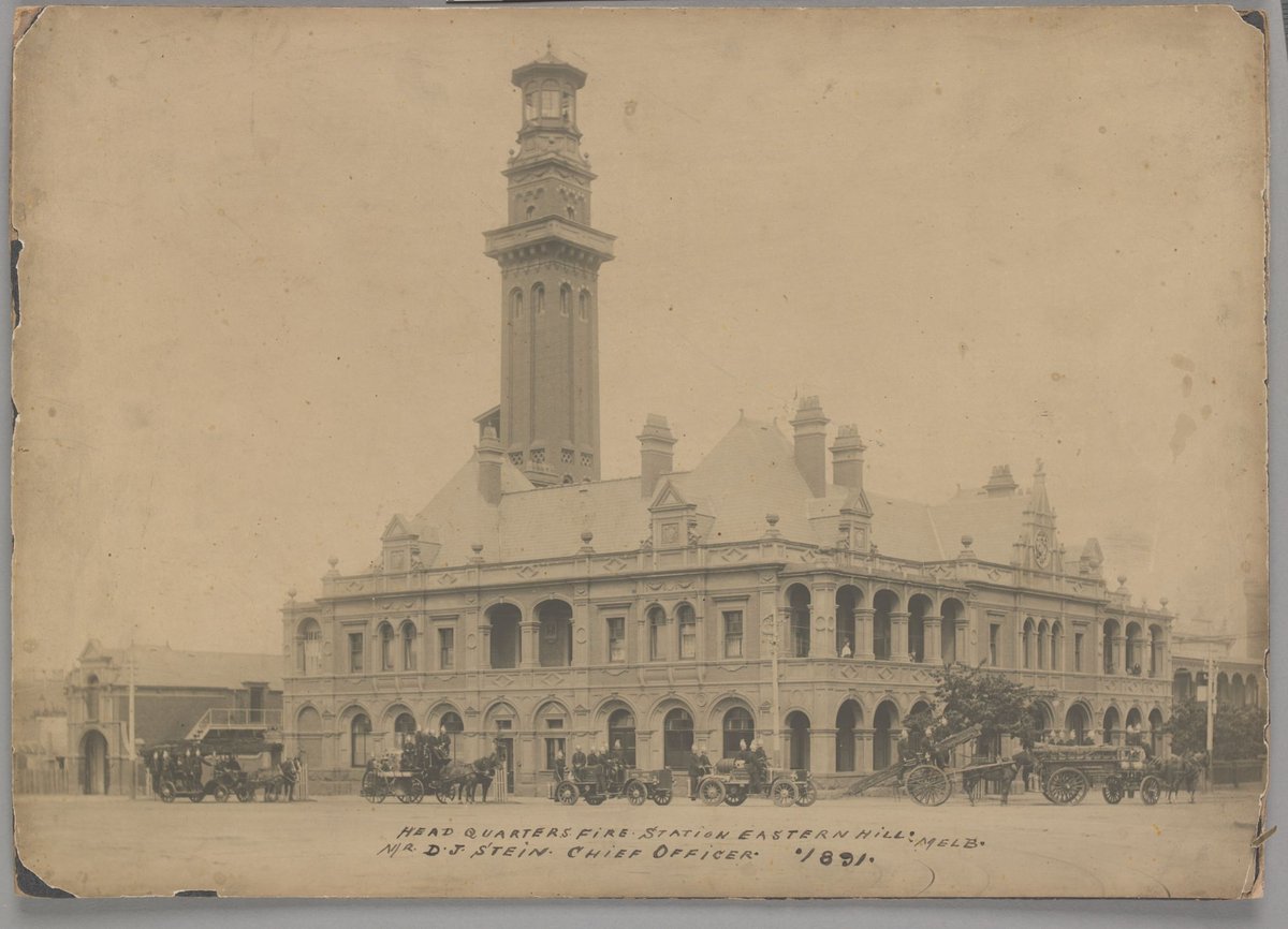 Head Quarters Fire Station Eastern Hill, Melb, East Melbourne (1891)