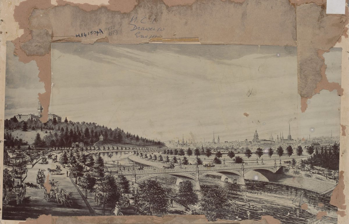 Melbourne and the Yarra River, Melbourne City (c. 1898)
