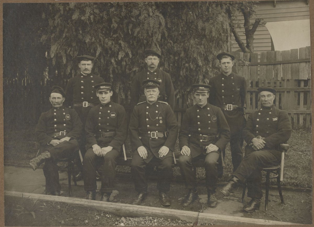 Metropolitan Fire Brigade Officers and Men of No 47 Footscray July 1910