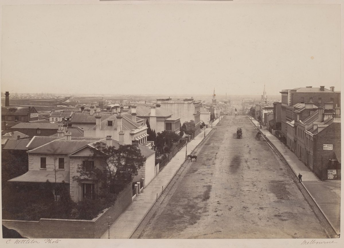 Collins Street east, Melbourne City (1866)