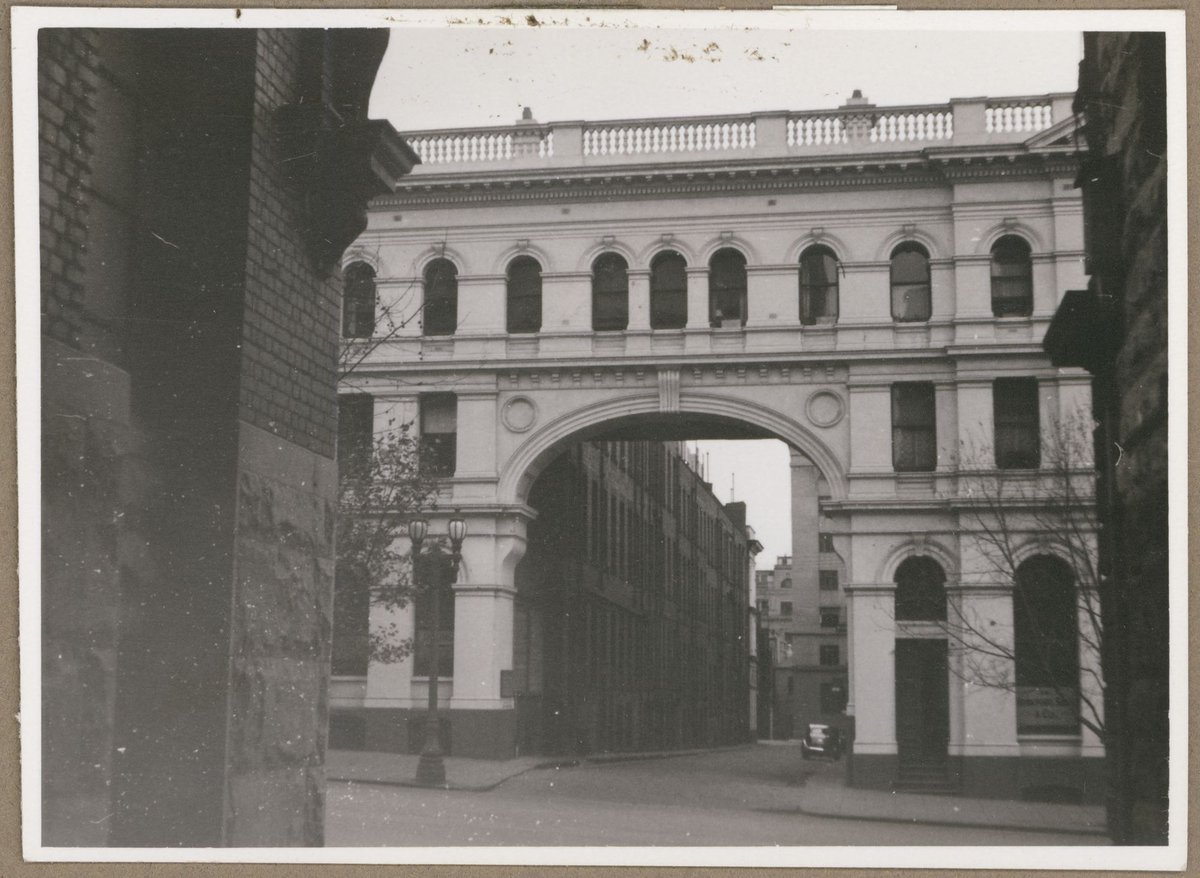 Arch - St James Bldgs [i.e. Buildings], Bourke Street [Melbourne, Vic.], Melbourne City (1949)