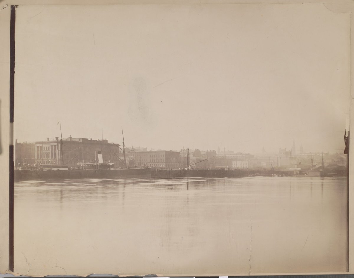 Yarra near Princes Bridge, Melbourne City (1884)