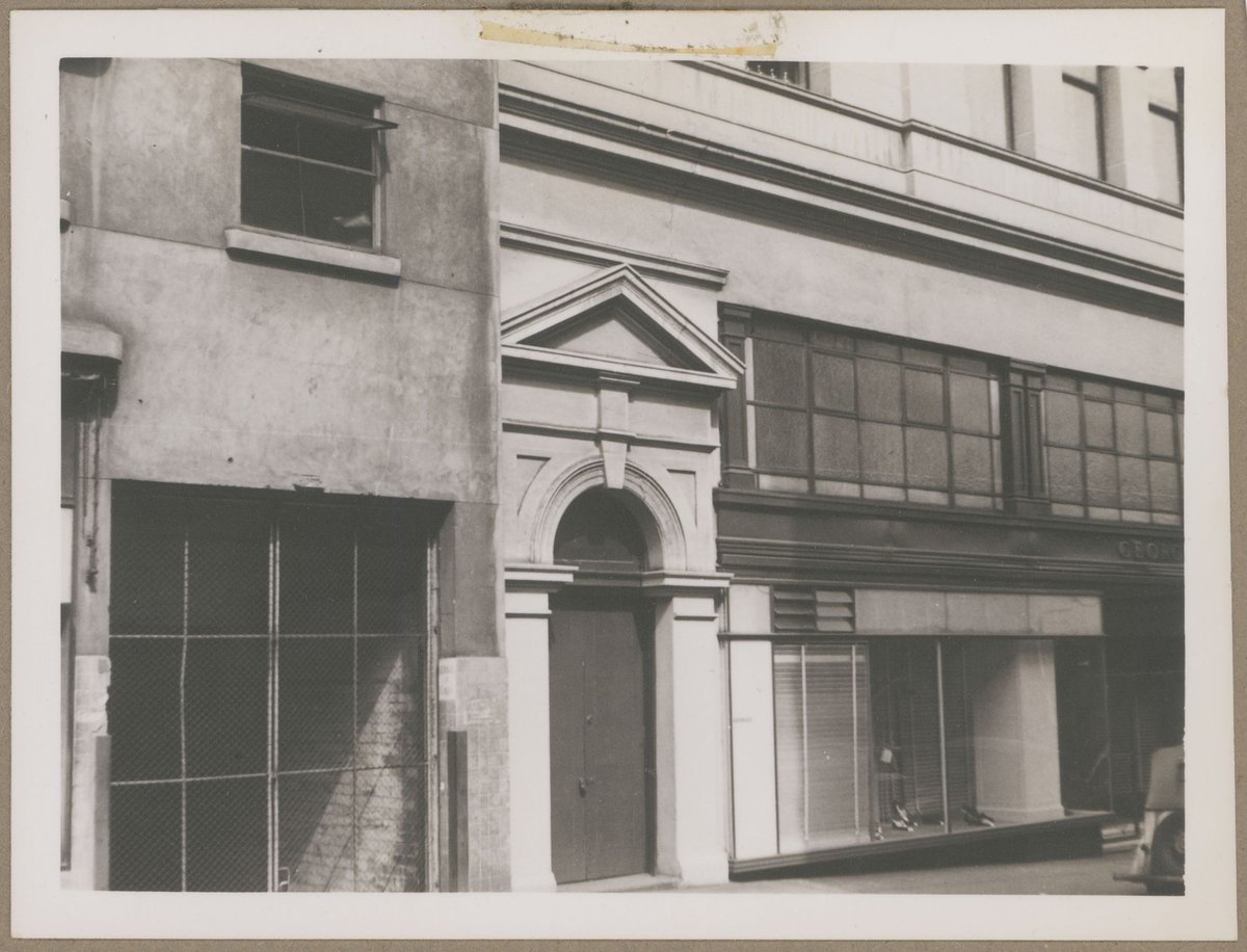 Detail of door, Georges, Little Collins Street facade, [Melbourne, Vic.], Melbourne City (1949)