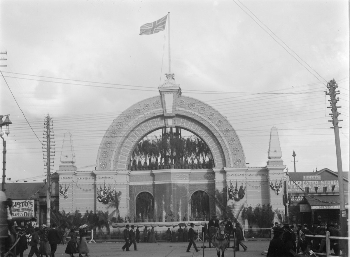 Flinders St Station. Royal Visit, Melbourne City (1901)