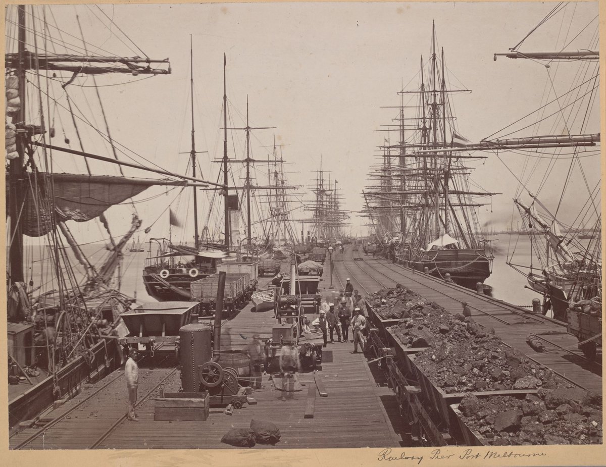 Railway Pier Port Melbourne (c. 1870)