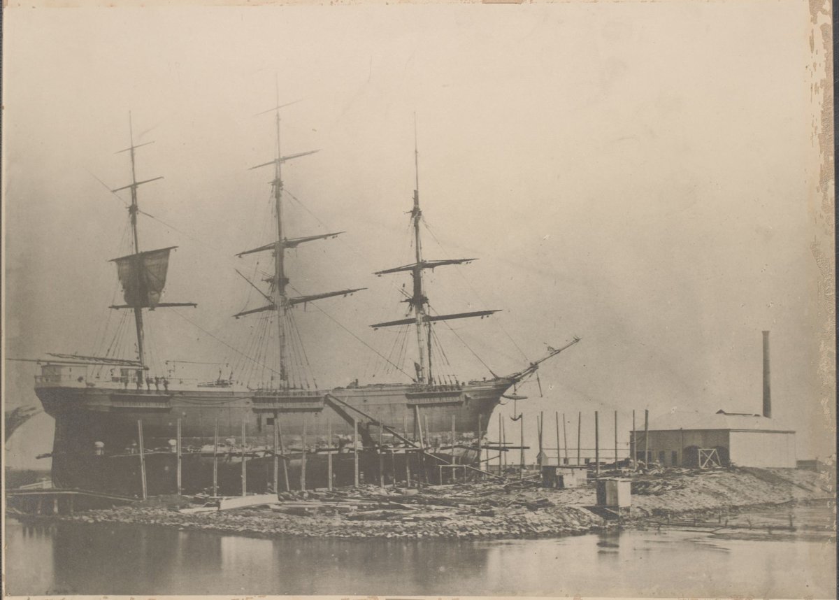 Ship on patent sup at Williamstown (1861)