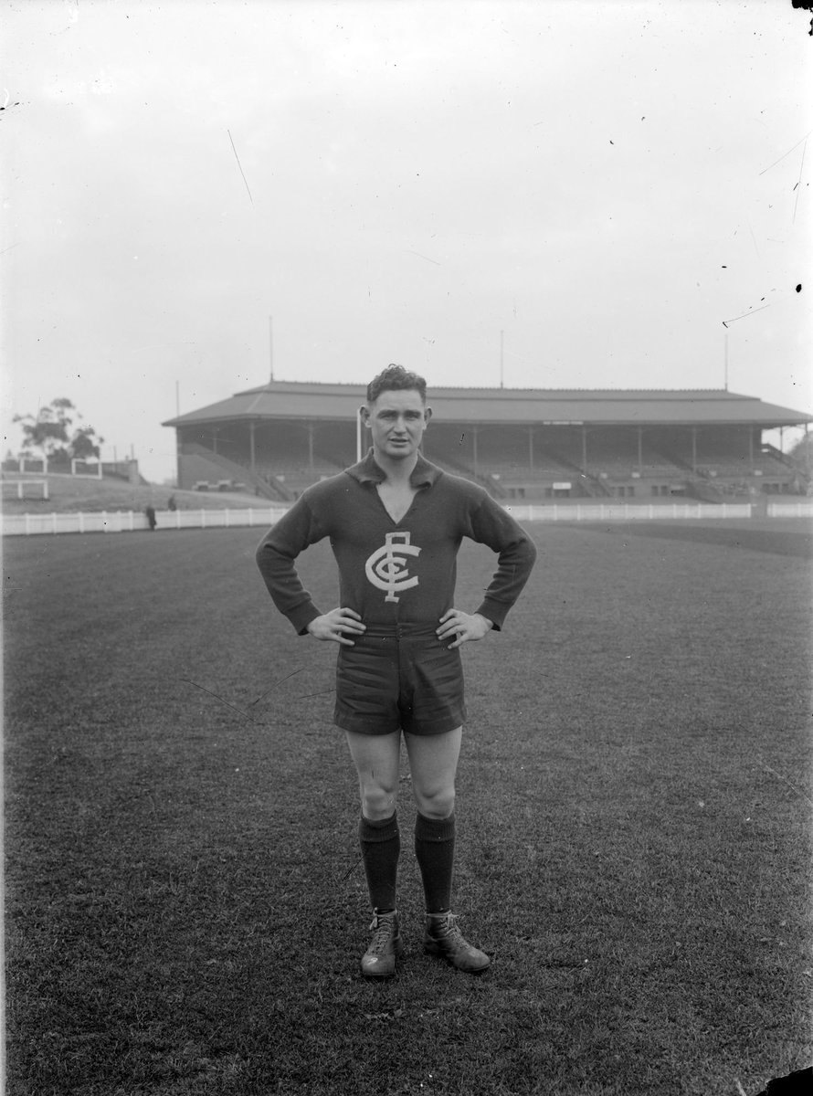 Carlton Football Club player on oval, Carlton North (1920–50)