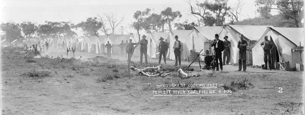 Bourke St. Looking East, Powlett River Coalfields 4.1.10, Melbourne City (1910)