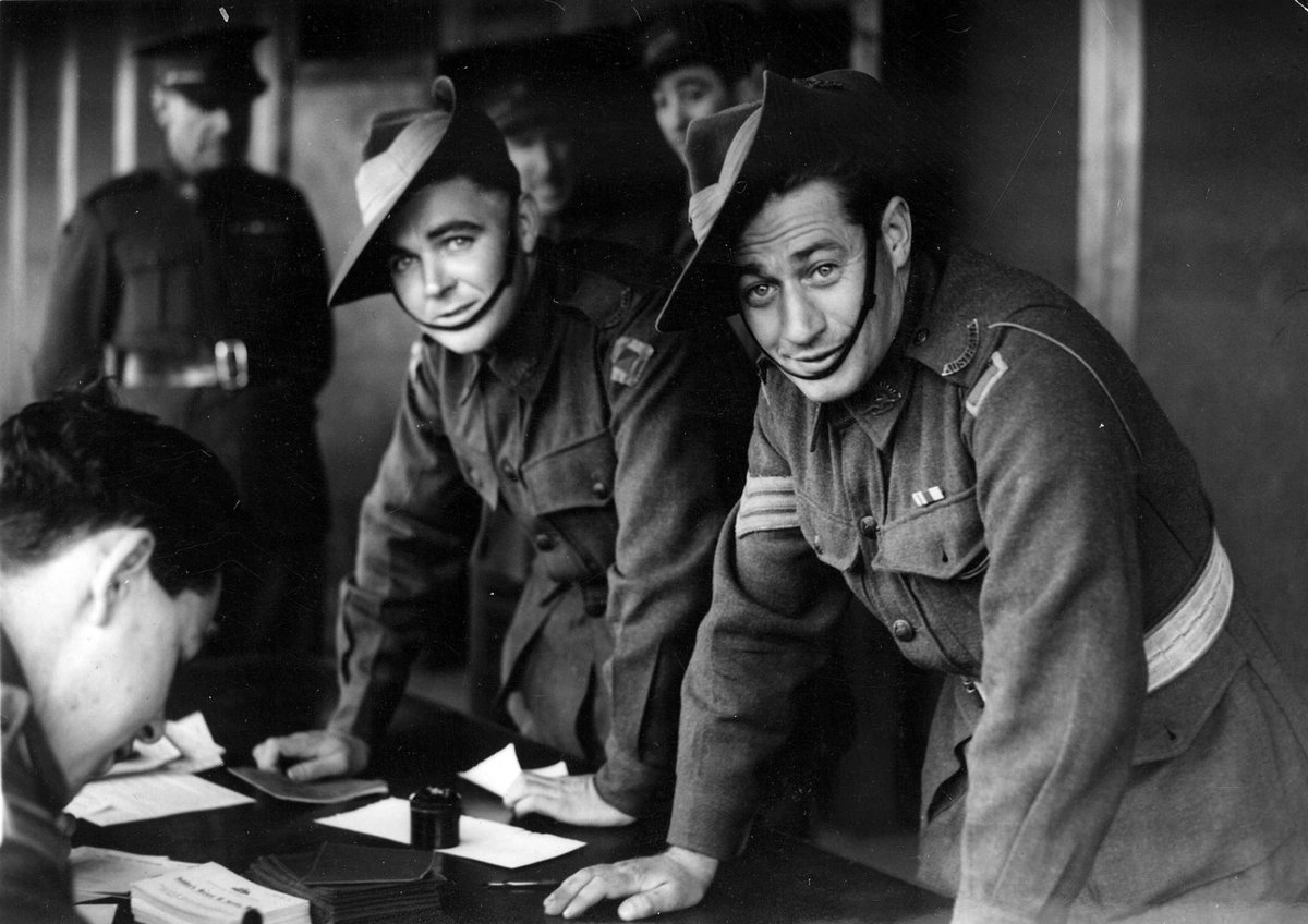 Escaped P.O.W.s arrive. [at Royal Park, Victoria], Parkville (c. 1944)