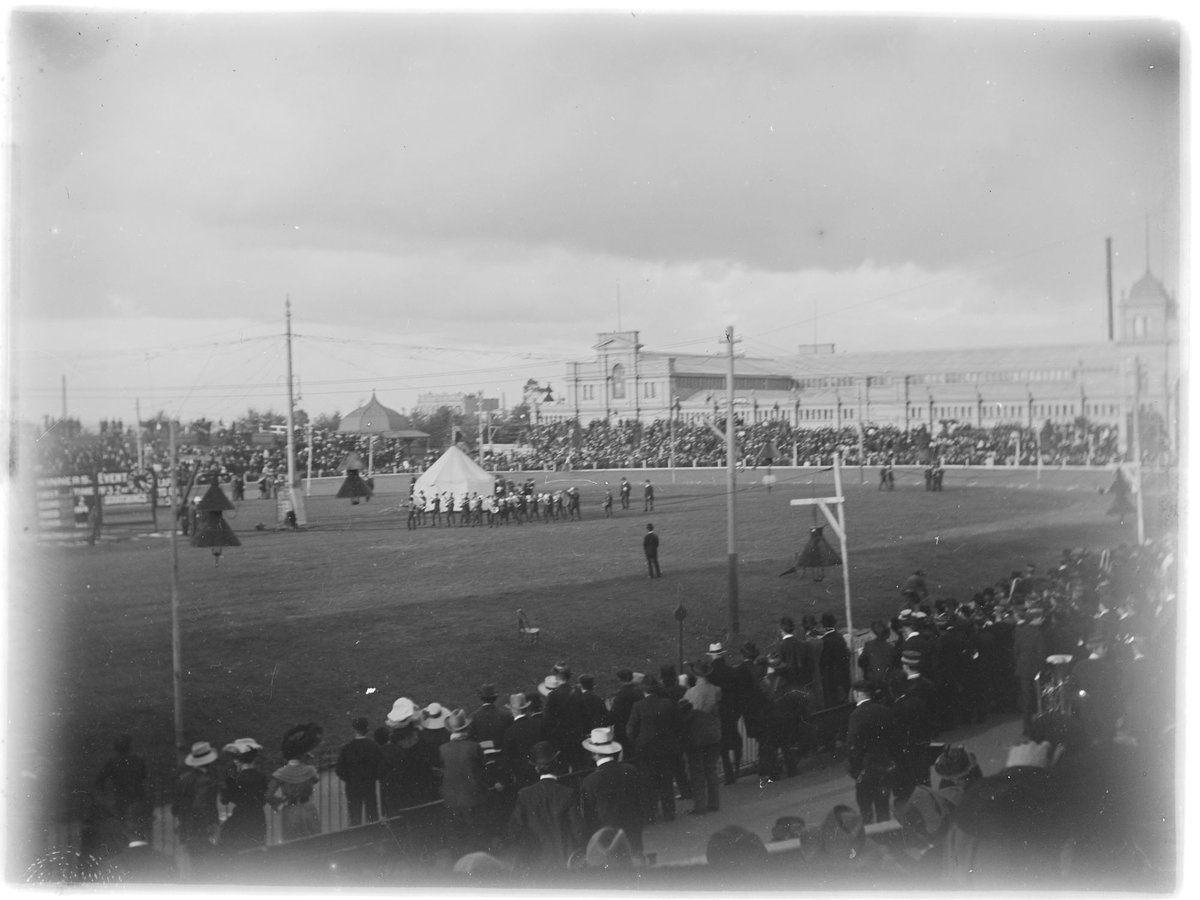 Athletic events being held on Exhibition Oval, Melbourne (c. 1910)