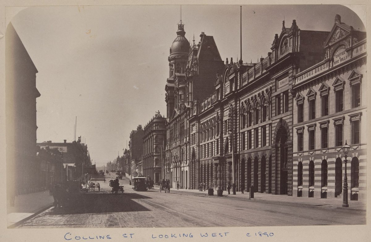 Collins Street looking west, Melbourne City (c. 1890)