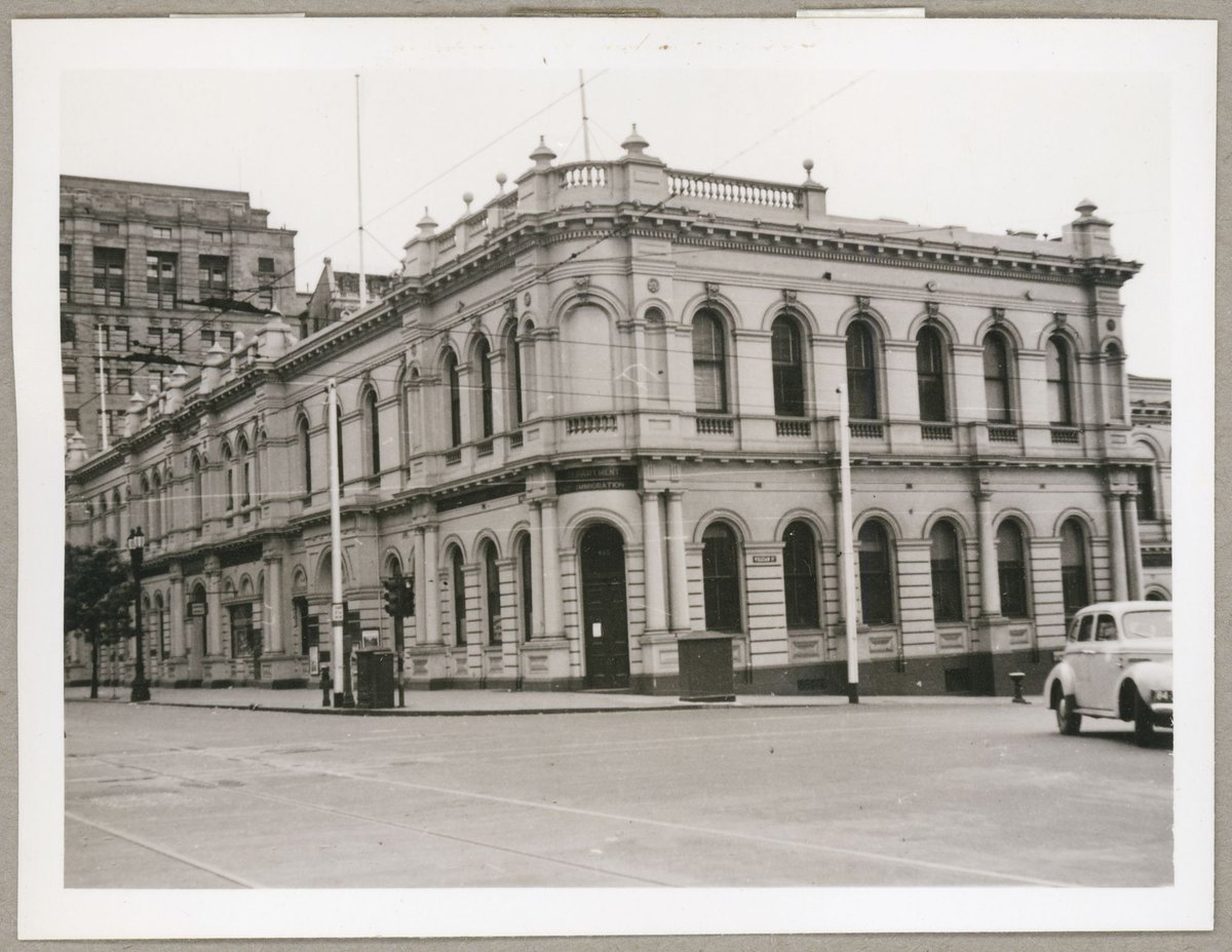 Western Market buildings, cnr of Flinders Lane and William Street Melbourne, Vic, Melbourne City (1949)