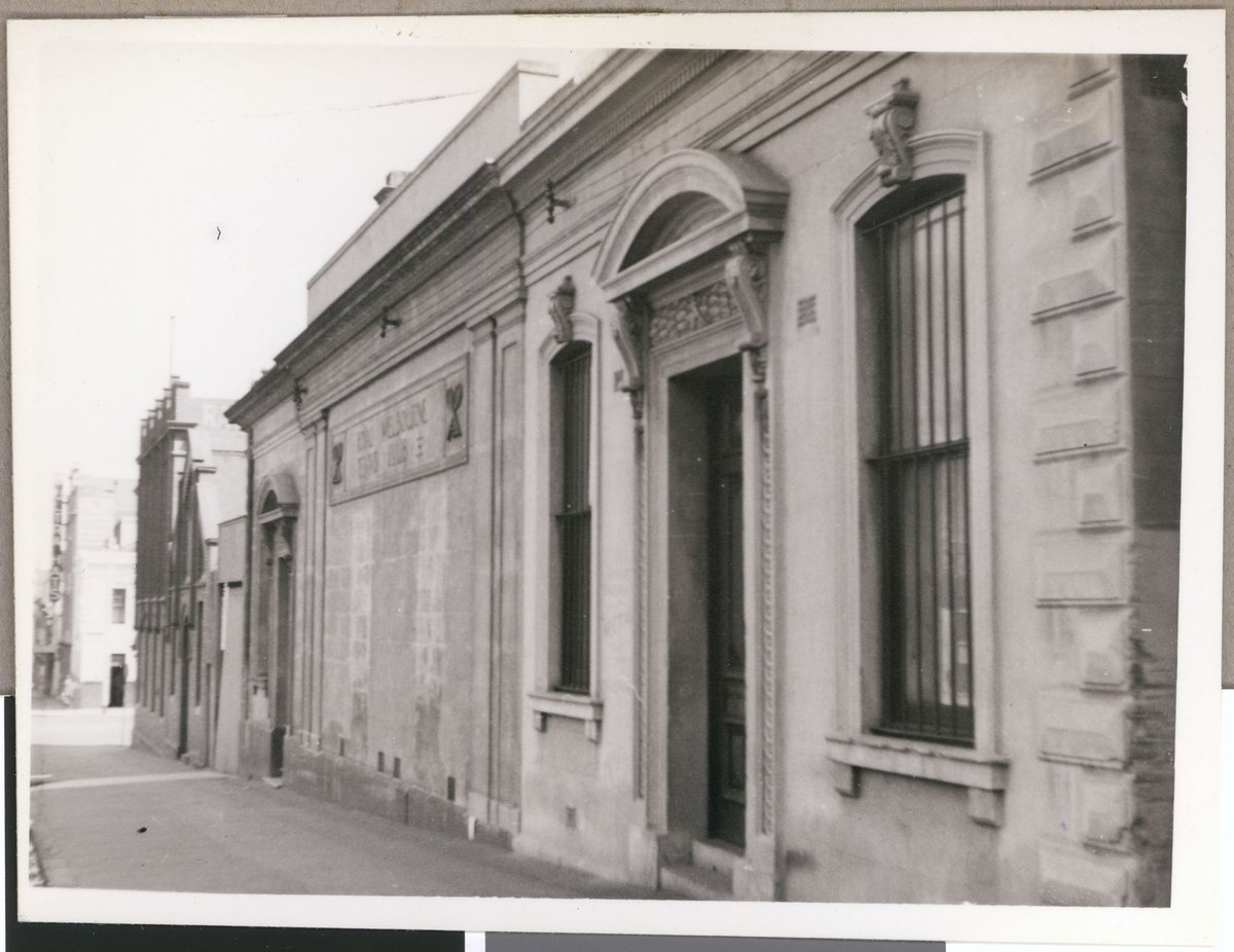 Royal Tennis Club Bldg i.e. Building, Exhibition Street, north door, Melbourne City (1949)