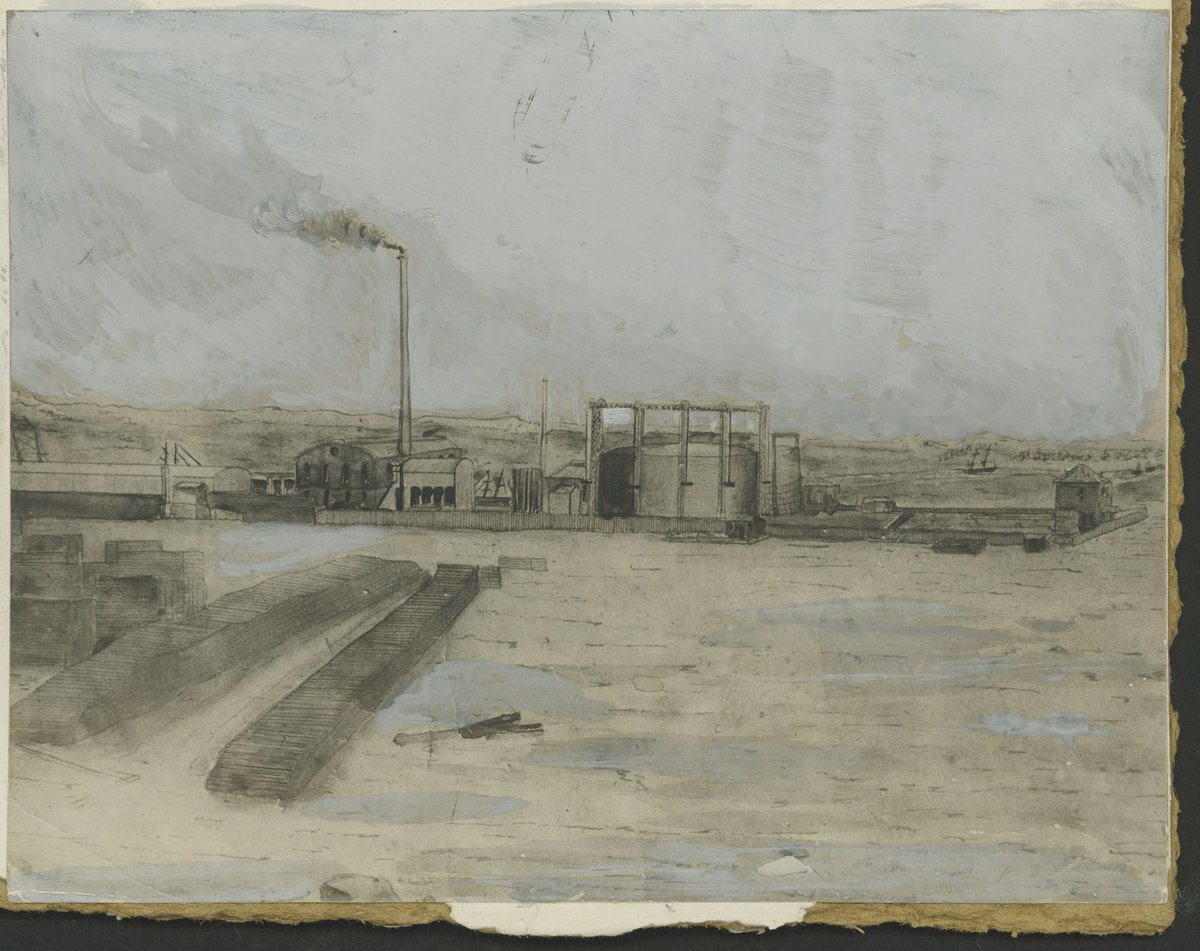 Melbourne Gas Works as at Jan. 1855