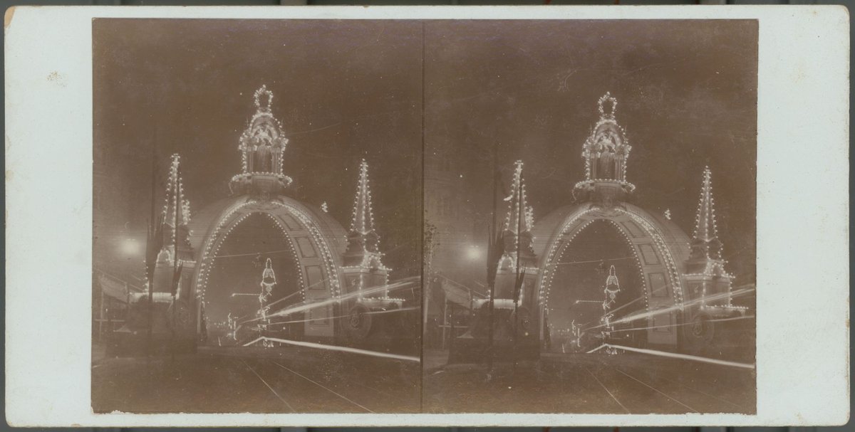 Illuminations for the Duke of York's visit, Melbourne, Vic, Melbourne City (1901)