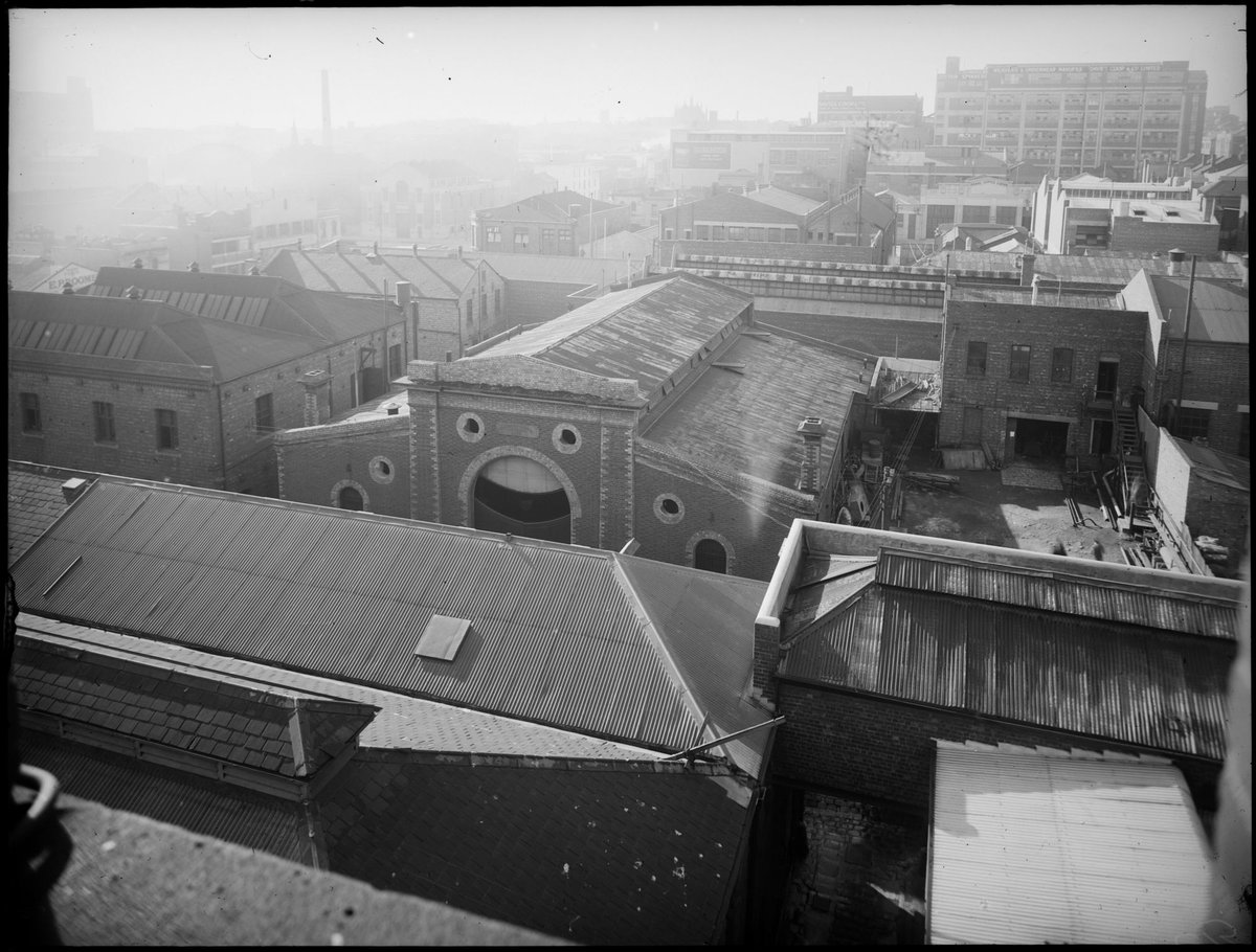 View across the roofs of the Carlton Brewery (1921–30)