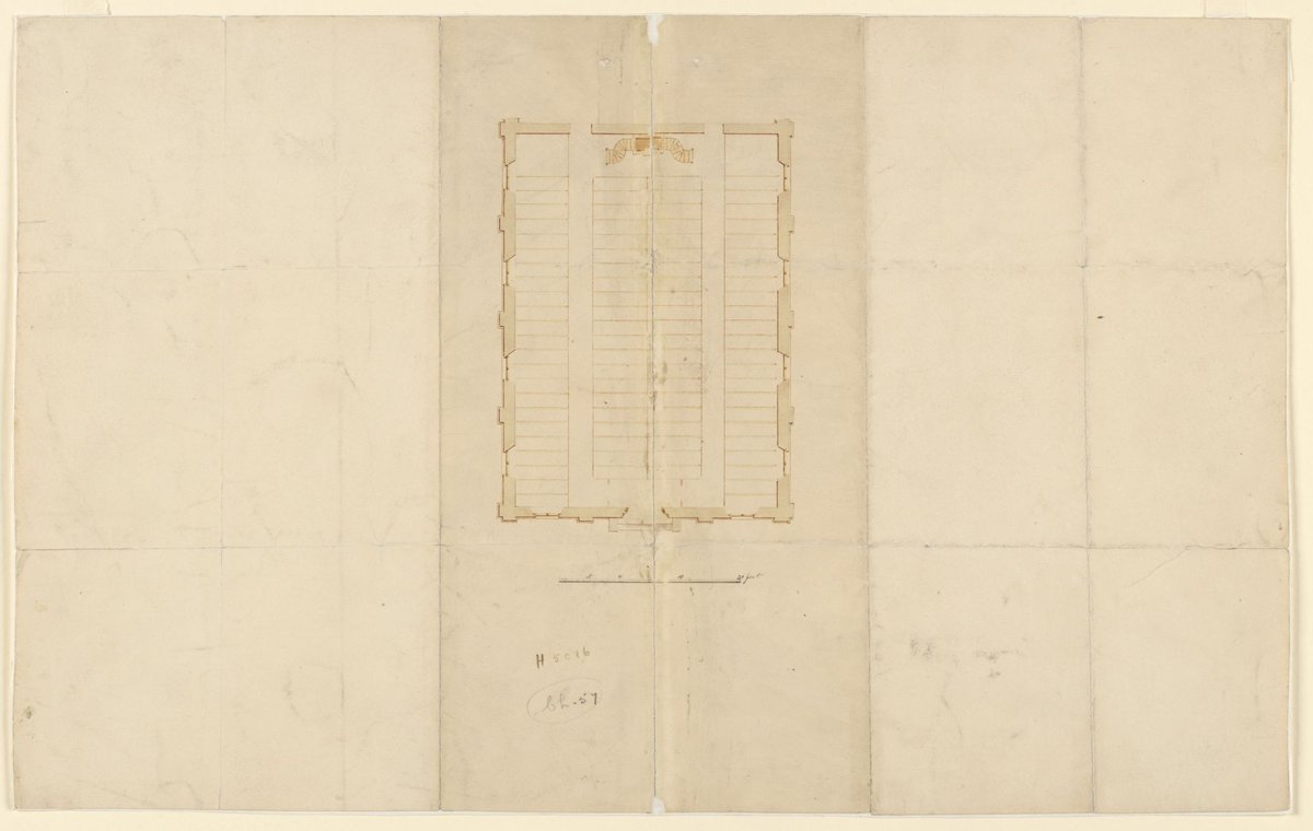 [Plan of the first Scots Church, corner Collins and Russell Streets Melbourne] [technical drawing], Melbourne City (1841)