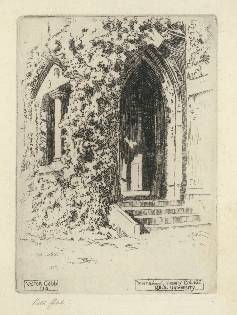 Entrance, Trinity College, Melb. University, Parkville (1912)