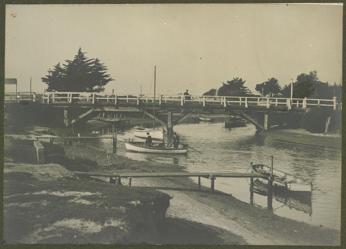 Mordialloc Creek. About 1900. Bridge on the Point Nepean Road (Nepean Highway) (c. 1900)