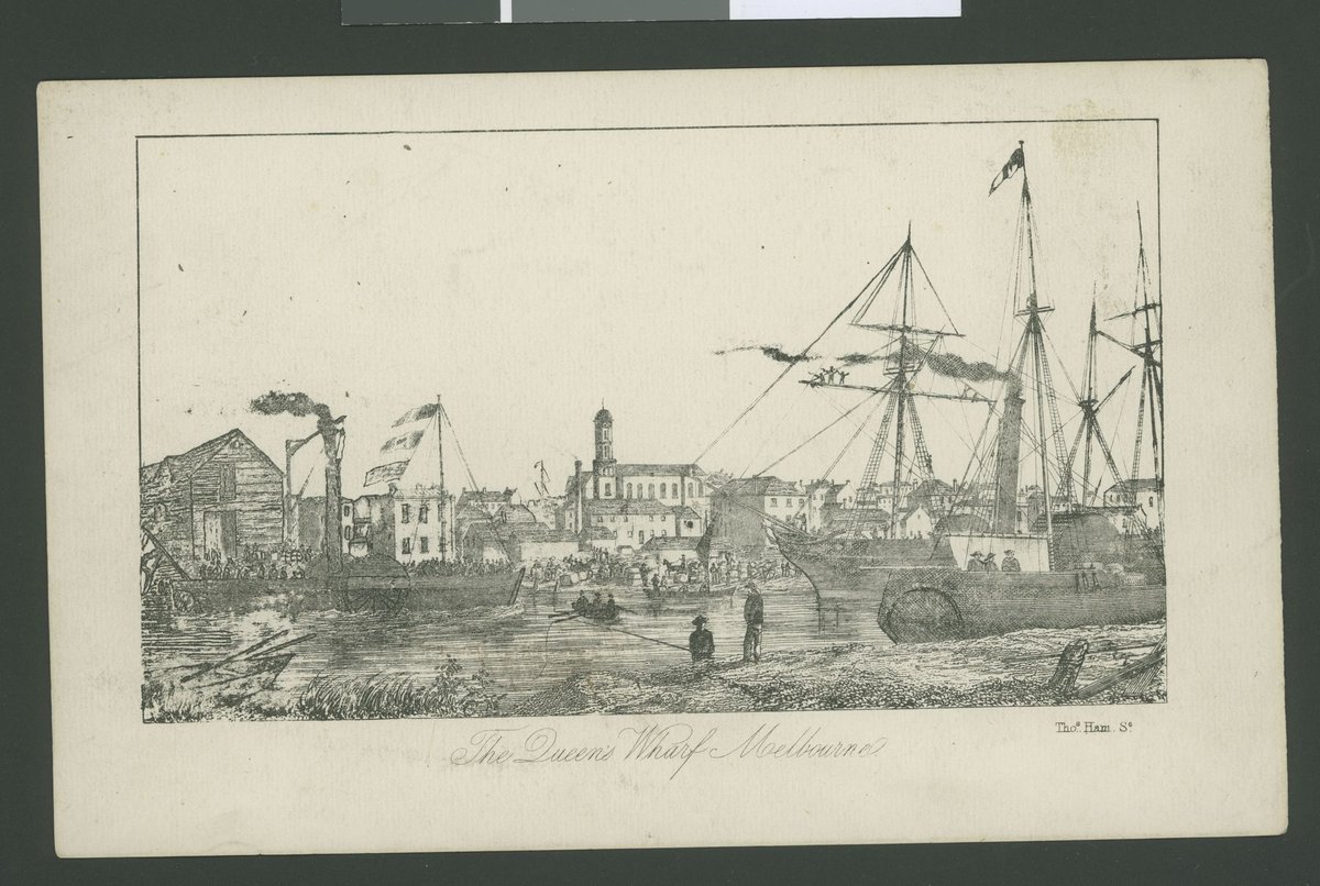 The Queen's Wharf, Melbourne, Melbourne City (1854)
