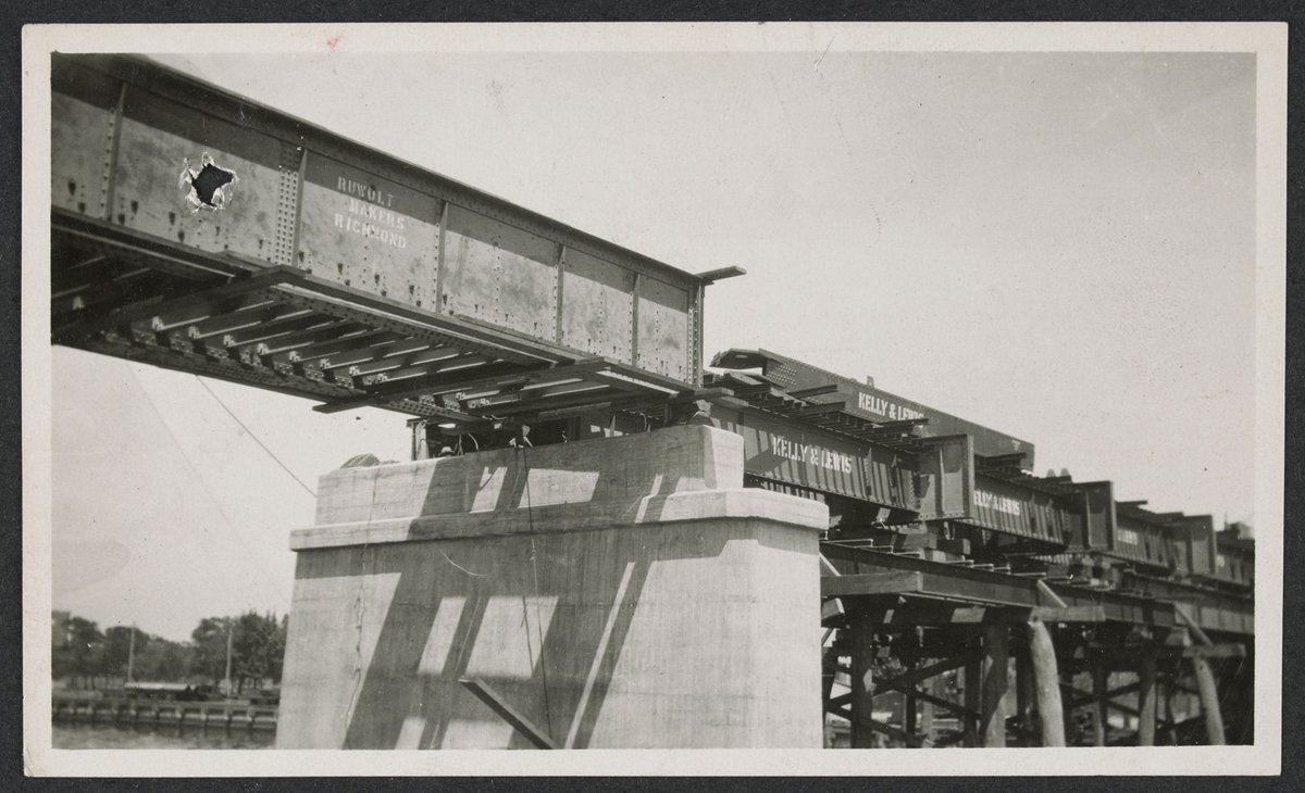 South Kensington to West Footscray, bridge construction (1927)