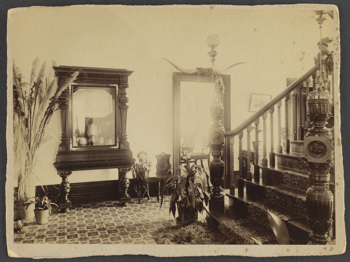 Hall and drawing room of Thalassa Williamstown Victoria (1880?)