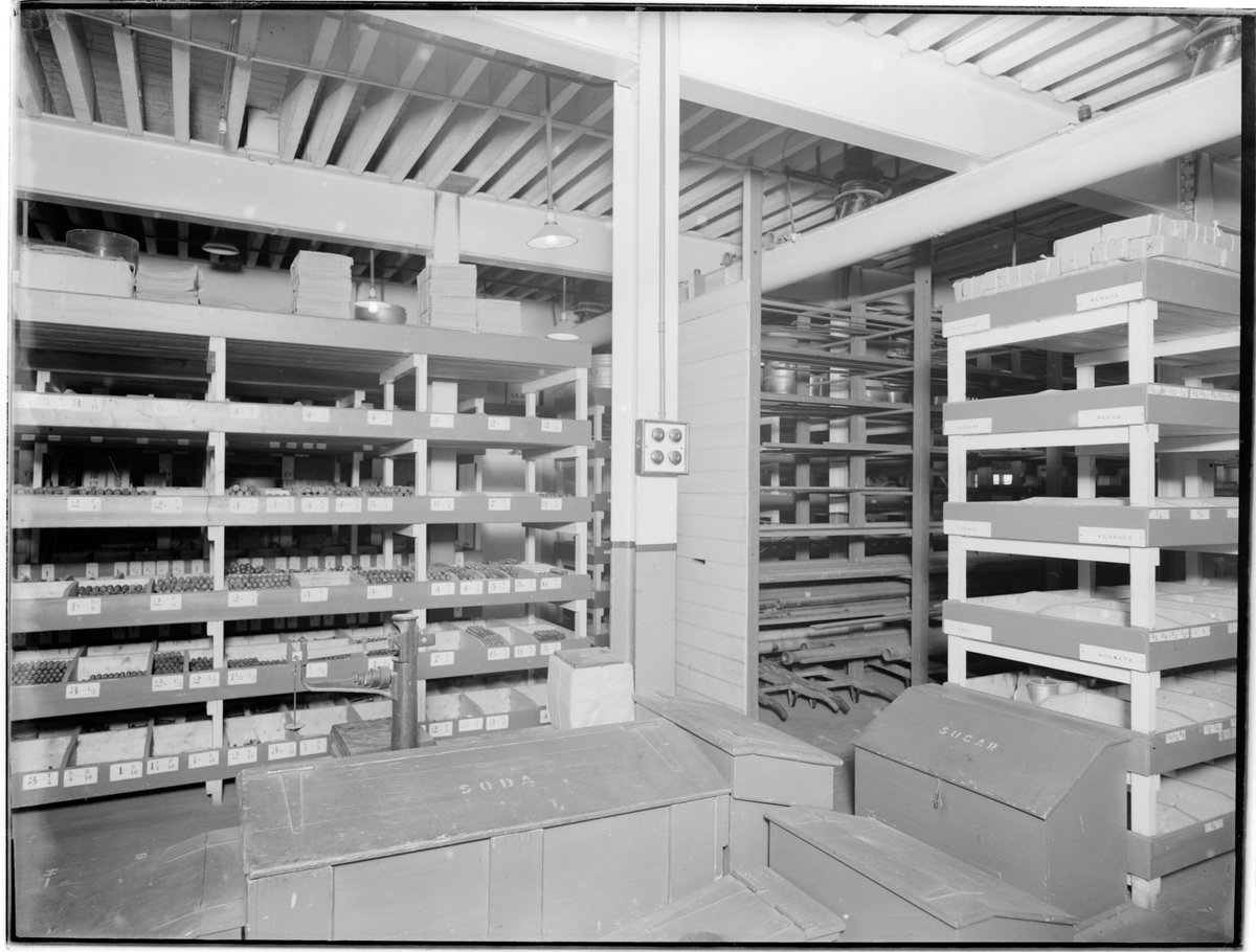 General store room in the Carlton Brewery (1938)