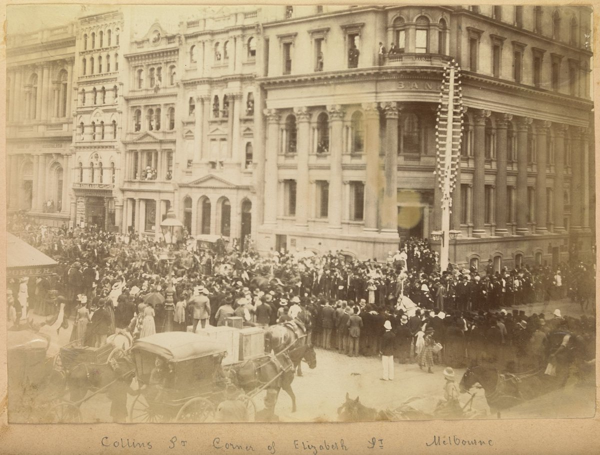 Collins St., corner of Elizabeth St., Melbourne, Melbourne City (1889–92)