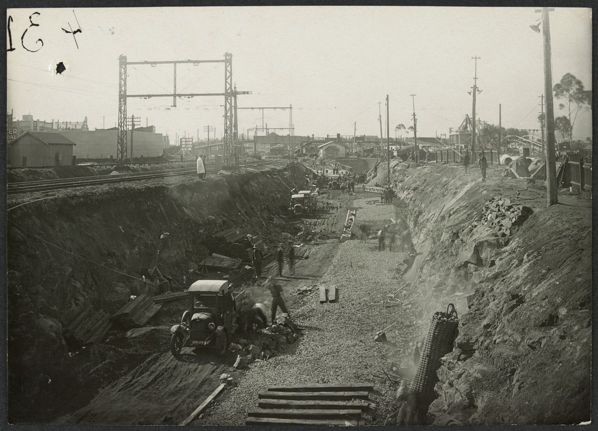 South Kensington to West Footscray, Footscray Station (1927)