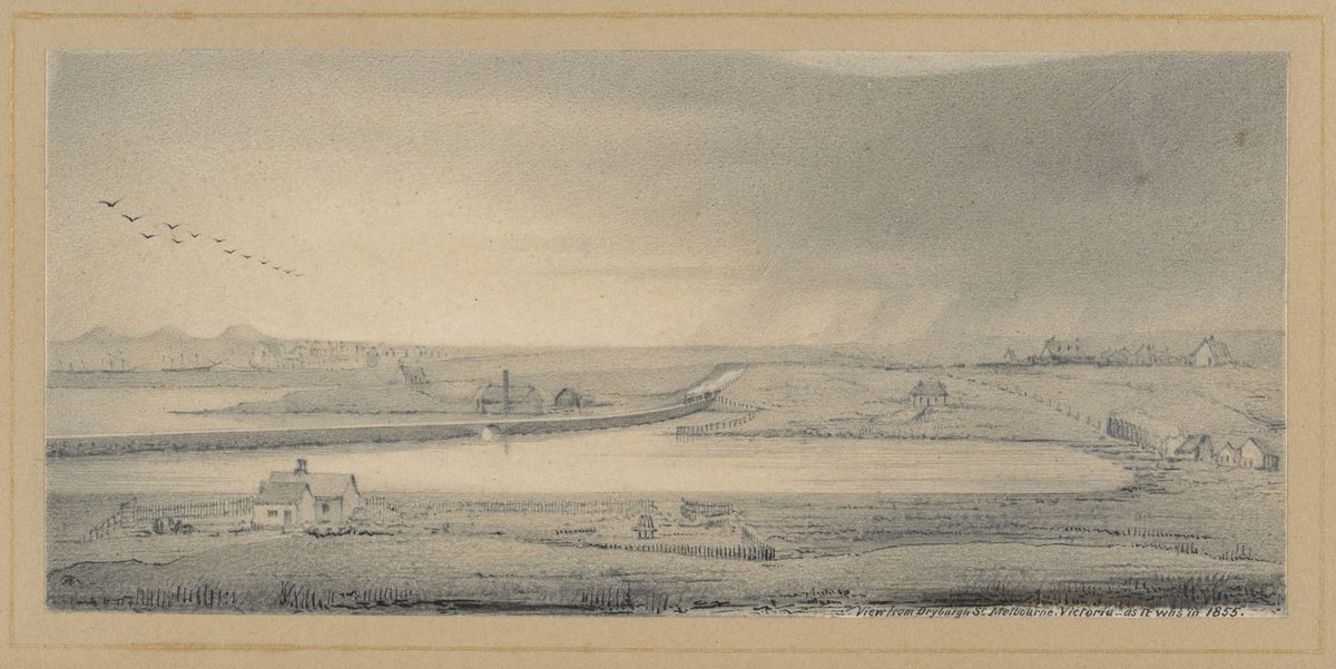 View from Dryburgh St, Melbourne, Victoria - as it was in 1855