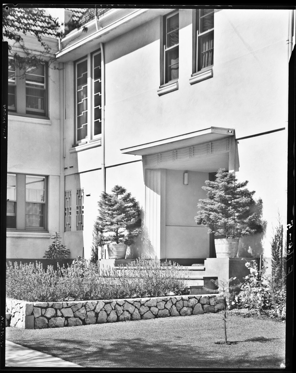[Exterior view of apartment in South Yarra] (1930s)